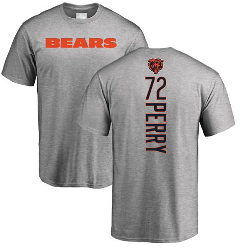 Chicago Bears Men Ash William Perry Backer NFL Football #72 T Shirt->nfl t-shirts->Sports Accessory